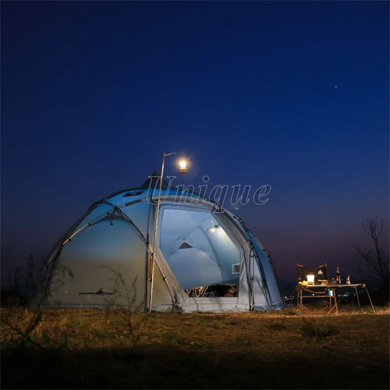 Portable Outdoor Family Camping Tent, Large Space Thickened Rainproof Ball Tent, 5-8 Person