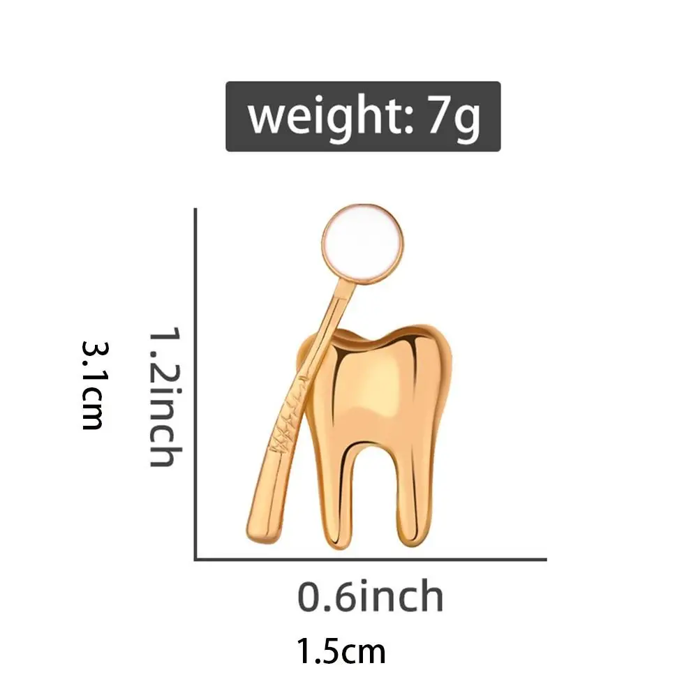 Geometric Tooth Shape Brooch Cartoon Zinc Alloy Korean Style Dentist Nurse Enamel Pins Pin Backpack Badge Jewelry Gift