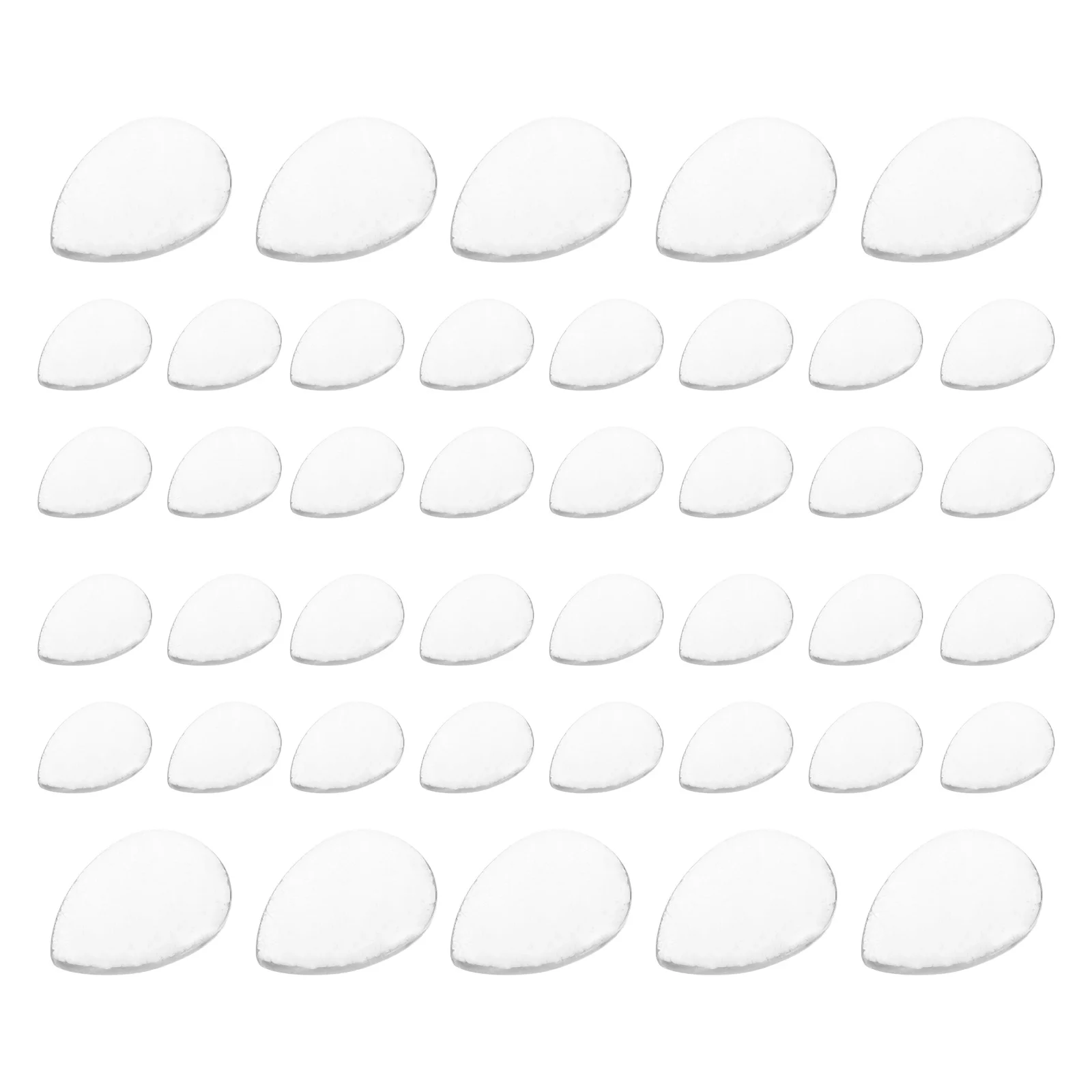 

50Pcs Transparent Nail Display Beads Glass Teardrop Style Color Sample Holder for DIY Art Practice and Professional Use