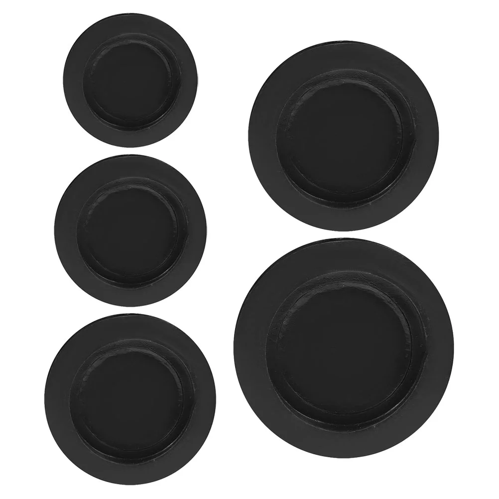 5 Pcs Piggy Bank Accessories Plugs Rubber Stoppers For Supplies Black Bottom Cover Plaster Figurine