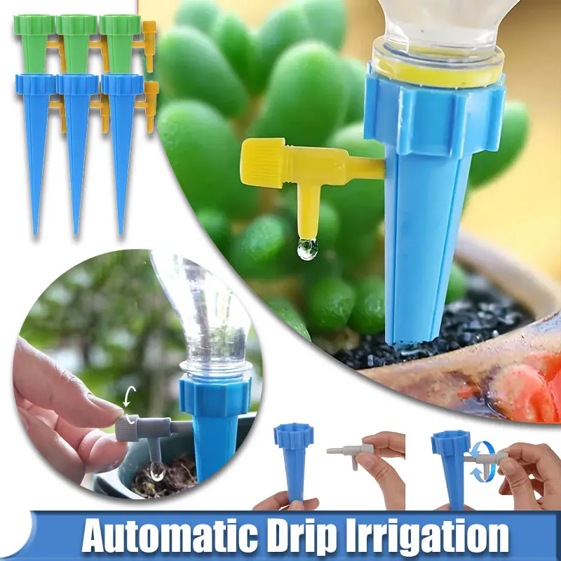 

Automatic Drip Irrigation Watering System Flower Plants Self Watering Spike Kit Garden Adjustable Auto Water Dripper Device