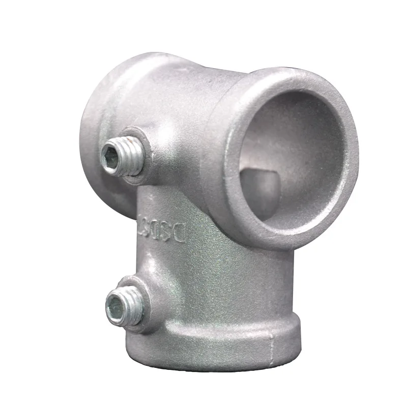 4pcs 32mm round aluminum alloy connector simple cloth wardrobe metal joint galvanized pipe iron tube elbow tee connector