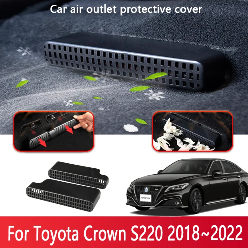 

Car Air Vent Covers For Toyota Crown S220 2018~2022 2020 Seat Air Conditioner Duct Outlet Dustproof Cover Interior Accessories