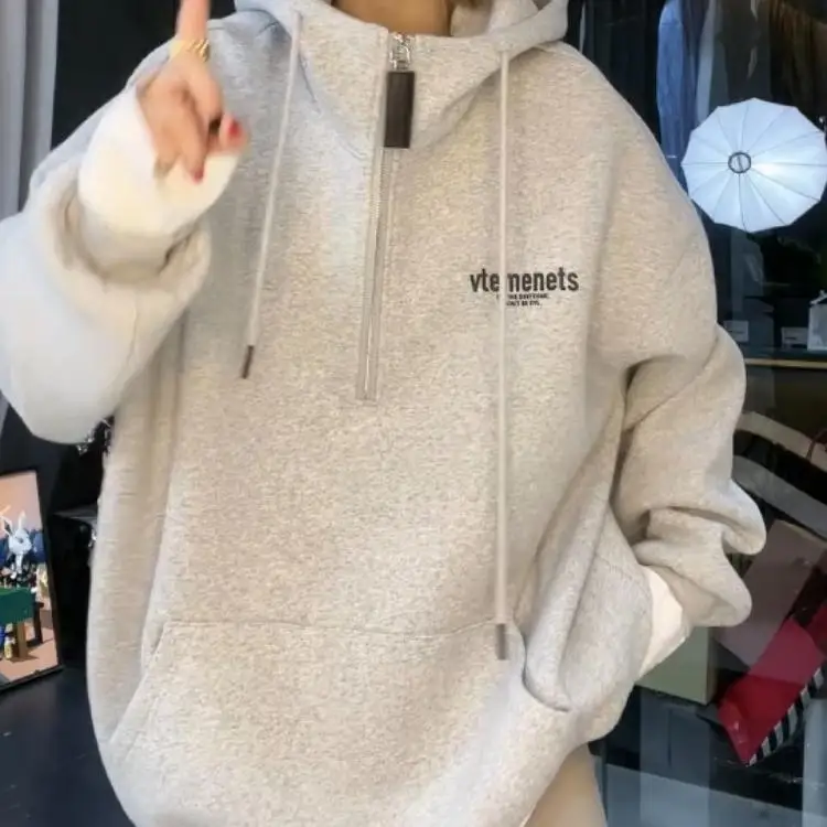 プラスサイズ 300 Pou Faionable レディース プリント Fce パーカー 秋冬 f ジッパー ジャケット 韓国 Sle ルーズフィット コート