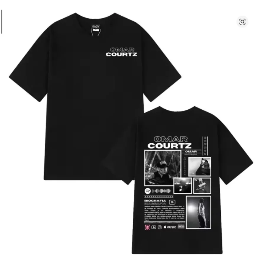 

Рэпер Омар Кордз Примера Муса Альбом Тур Негабаритная футболка из 100% хлопка Летняя забавная футболка с круглым вырезом и короткими рукавами Футболки с графикой