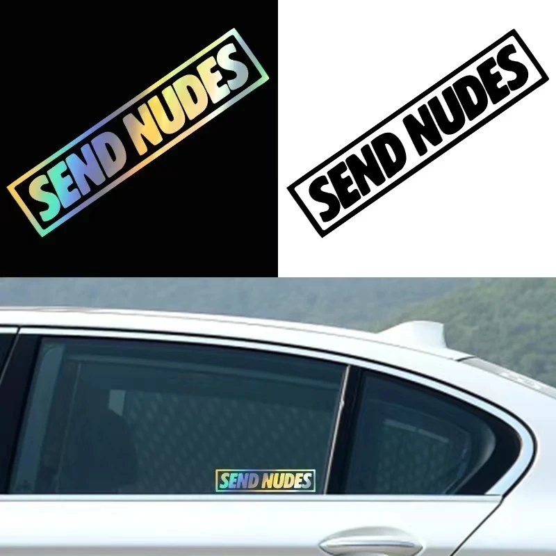 Send Nudes Car Stickers for Window Door Vinyl Decals Removable Auto Body Styling Motorcycle Creative Trim Various Sizes/Colors
