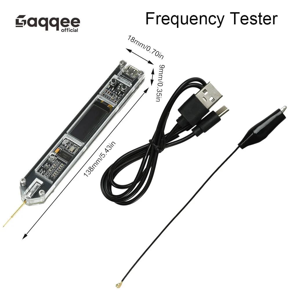 �y�Z�[�����zDC 5V 200Hz~100MHz ���g���e�X�^�[ 0.91�C���` OLED �f�B�X�v���C�t�� �����x���g������J�E���^�[���[�^�[ Type-C