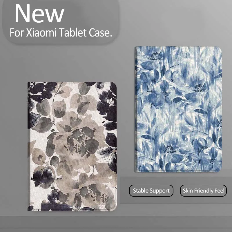 

Blue Floral Abstract Pattern Tablet Case For Xiaomi Redmi Mini Pad SE K 2 4 5 6 7 8 2023 2025 11 8.8 11.2 10.1 Pro Gift