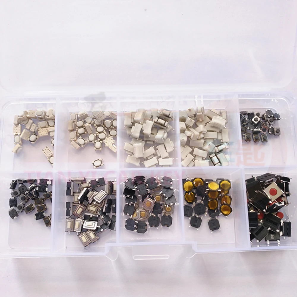 Clé de réparation de télécommande de voiture, 250 pièces, petit interrupteur, Micro boutons poussoirs, paquet de composants tactiles pour Nissan et Honda