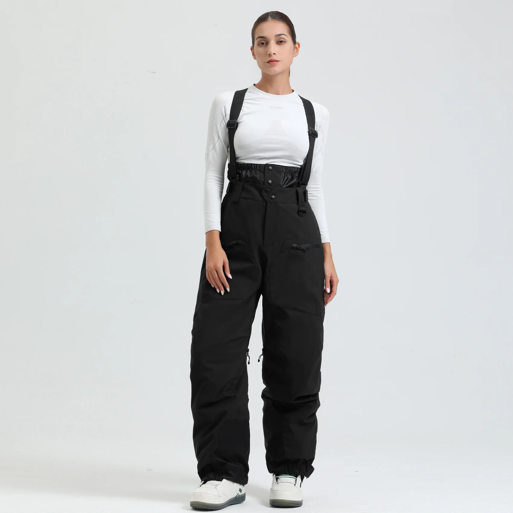 2025 Outdoor Warm Female Skiing Trousers Winter Women Bib Snow Pants Mountain Waterproof Sport Woman Snowbord Clothes