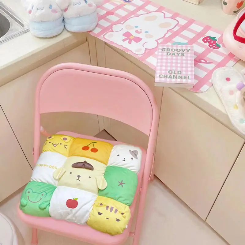 Pompompurin Sanrio Plush Kawaii Cartoon Cute Super Soft Chair Cushion Backrest Anime Plush Toys for Girl Kids Toys Birthday Gift