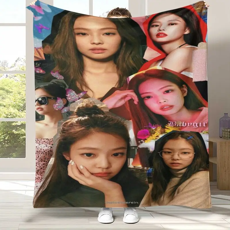 Korean Idol J-Jennie Solo Less Than A Lover Flannel Throw Blanket,Cozy Blanket for Bed,Sofa,Living Room,Picnic,Home Decor Kids