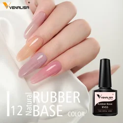 Venalisa Kleur Rubber Basislaag Jelly Roze Nagellak 7,5 ml Losweken UV LED Natuurlijk Naakt Zacht Consistentie Pastel Nagelmanicure