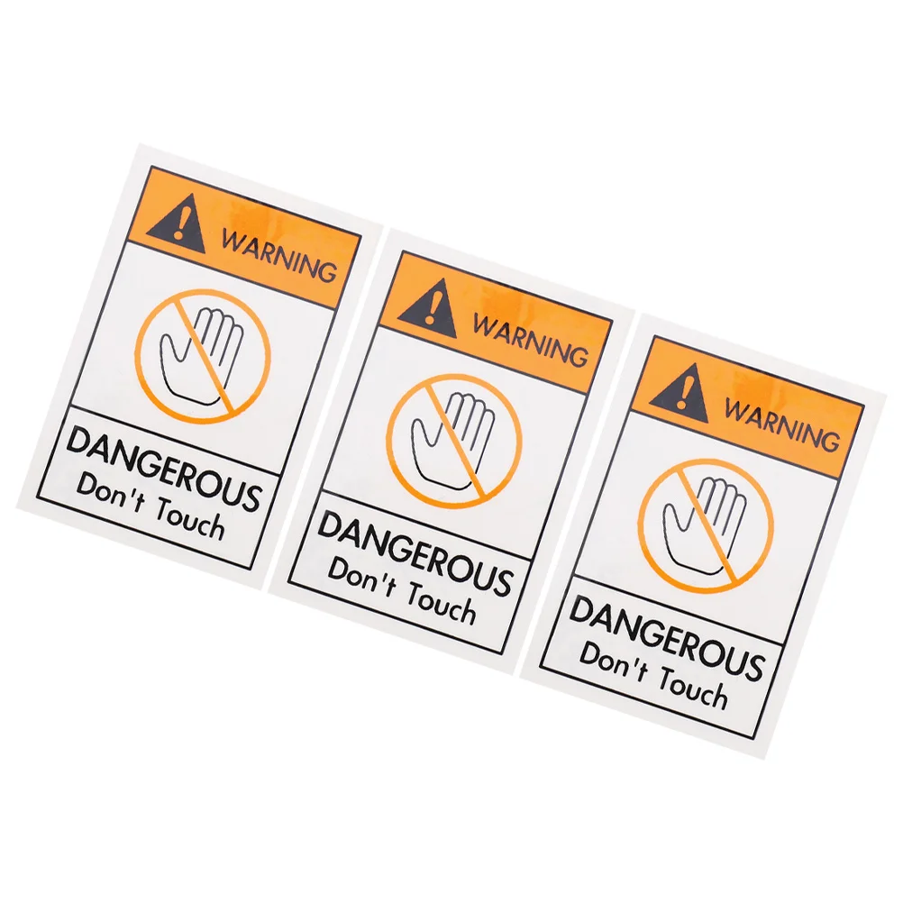 

3Pcs Safety Warning Sign Decals Do Not Touch Stickers High Viscosity Warning Labels for Machines Don't Touch Sign