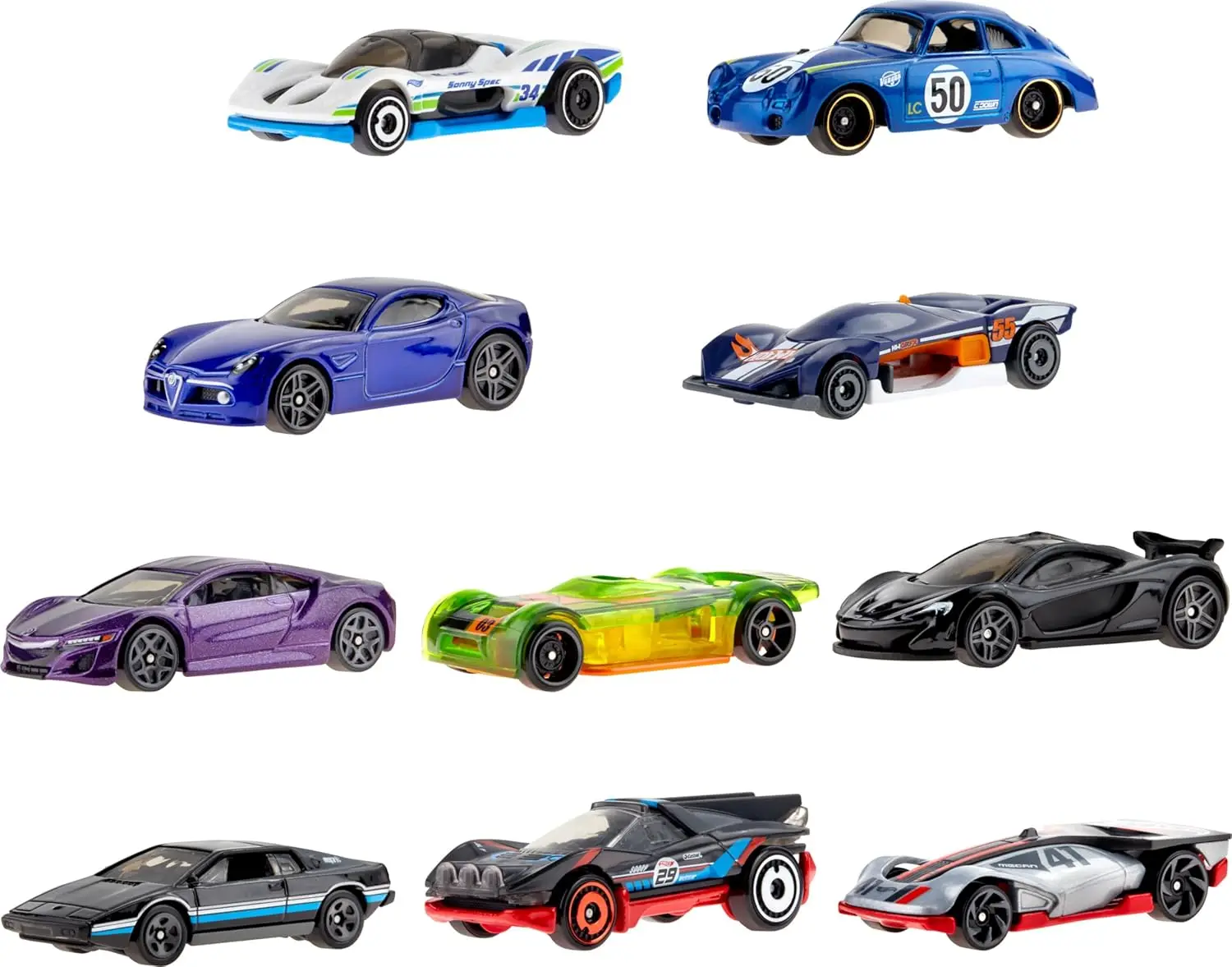 10 PCS Hot Wheels Car  Diecast 1/64 Toys for Boys Let\'s Race HW Metro GT-scorcher Truck Fantasy Card Collection Birthday Gift