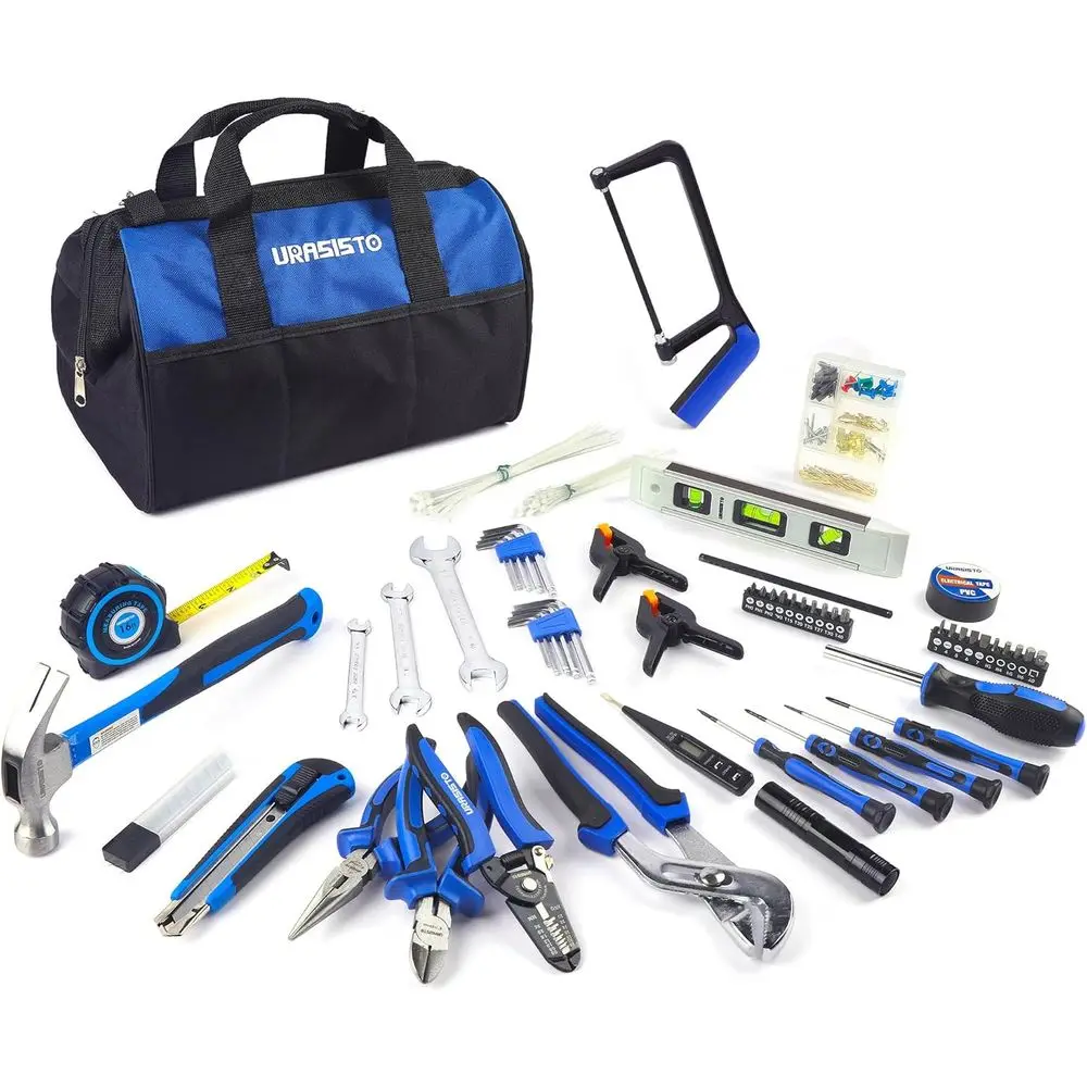 

174-Piece Deluxe Tool Kit for Home Repairs with 14 Open Storage Bag