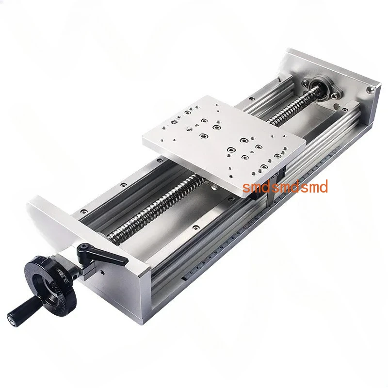 X-axis Displacement Platform Manual Ball Screw Fine Adjustment Slide Table 100/200/300 Stroke Linear Guide Table