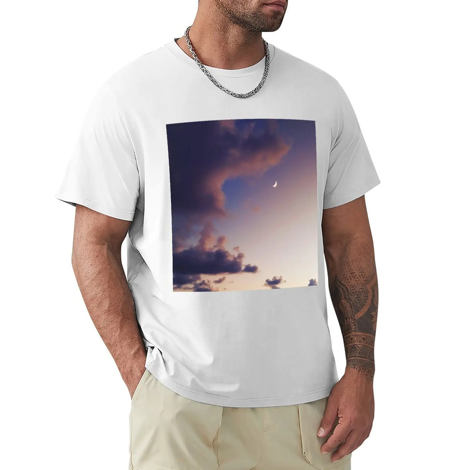 

Summer night T-Shirt Aesthetic clothing tops blacks mens plain t shirts