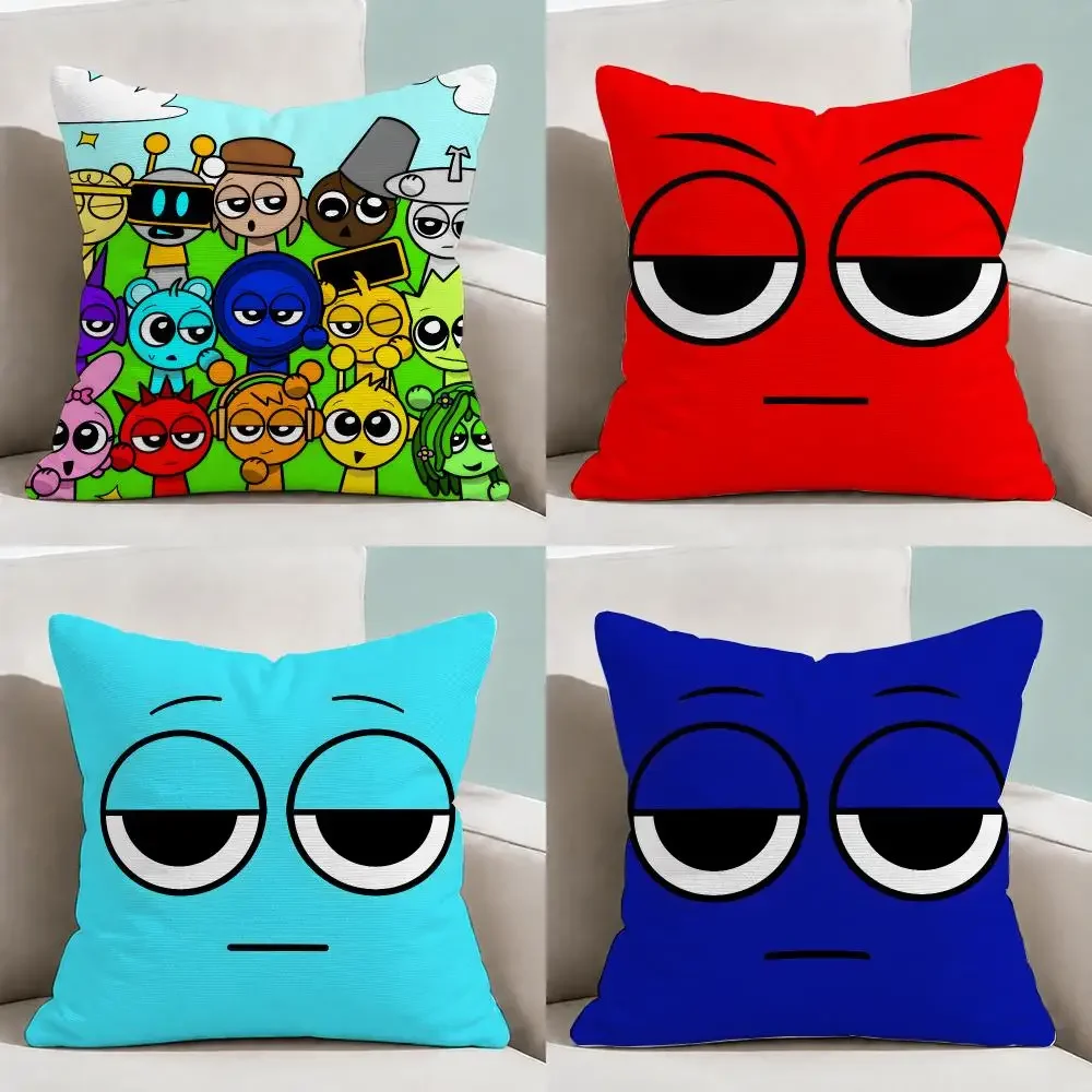 Game Incredibox Sprunki Dopamine Cushion Cover  Throw Pillow Soft Short Plush Cozy Durable Colorfast Sofa Bedroom HomeDecor Gift