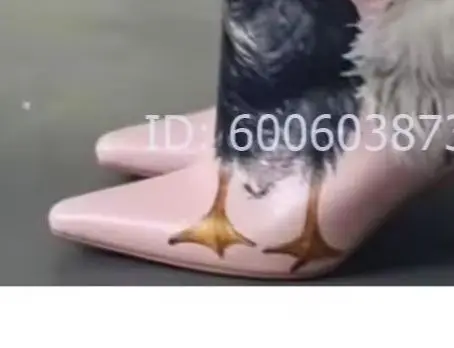 Women pink Knee High Boots Leather Duck Goose Animal Print Pointed Toe Stiletto High Heel Fashion Ladies Party Tall Boots