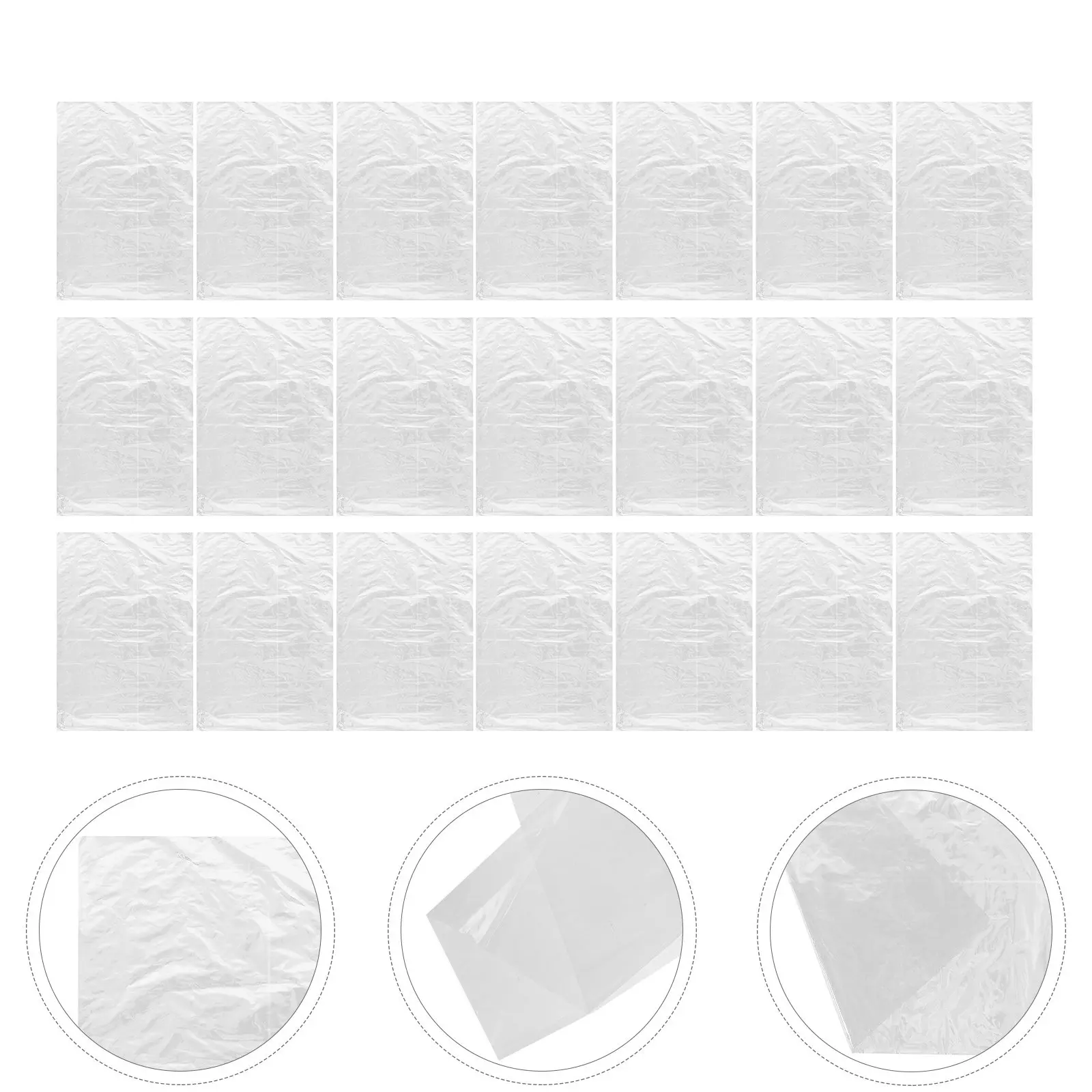 

100Pcs Transparent Storage Bags Thick Wear-Resistant Portable Large Capacity Clear Multi-Use Storage Pouches Gift Packing Bags