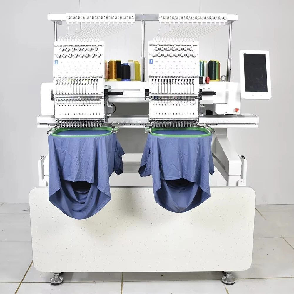 2 Heads Small Embroidery Machine Computerized China Best Quality Embroidery Machine for Hat Label Name