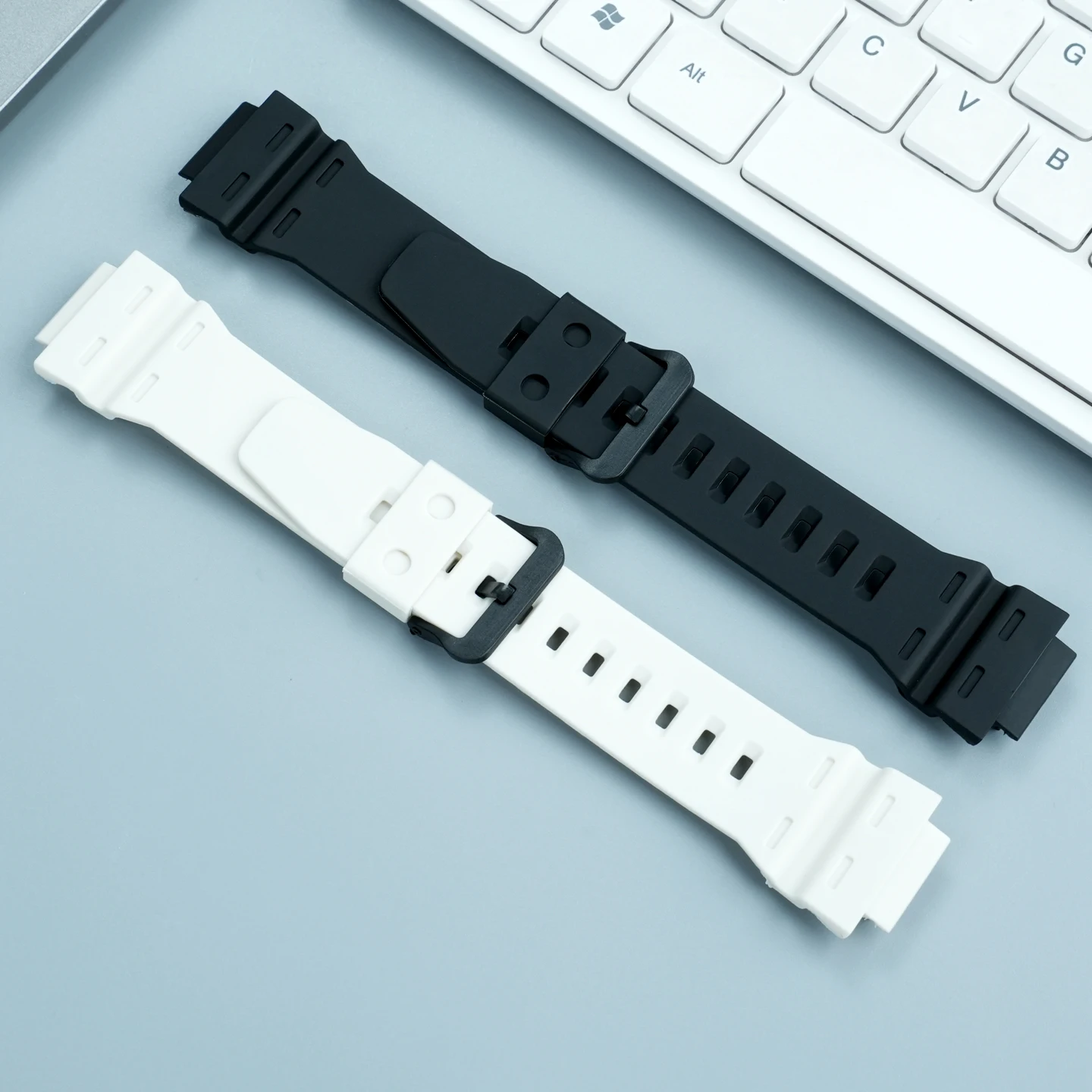 For Casio 3502 AE-1500 resin Watchband AE-1500WHX-1AVDF/DW-291/W-737 silicone watch strap 18mm Convex sports bracelet view 2