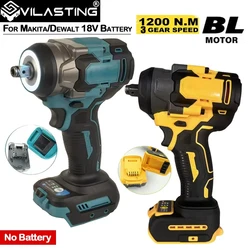 VILASTING Brushless Electric Impact Wrench 1200N.M Screwdriver Cordless Wrench PowerTool For Makita/Dewalt 18V Battery Pin