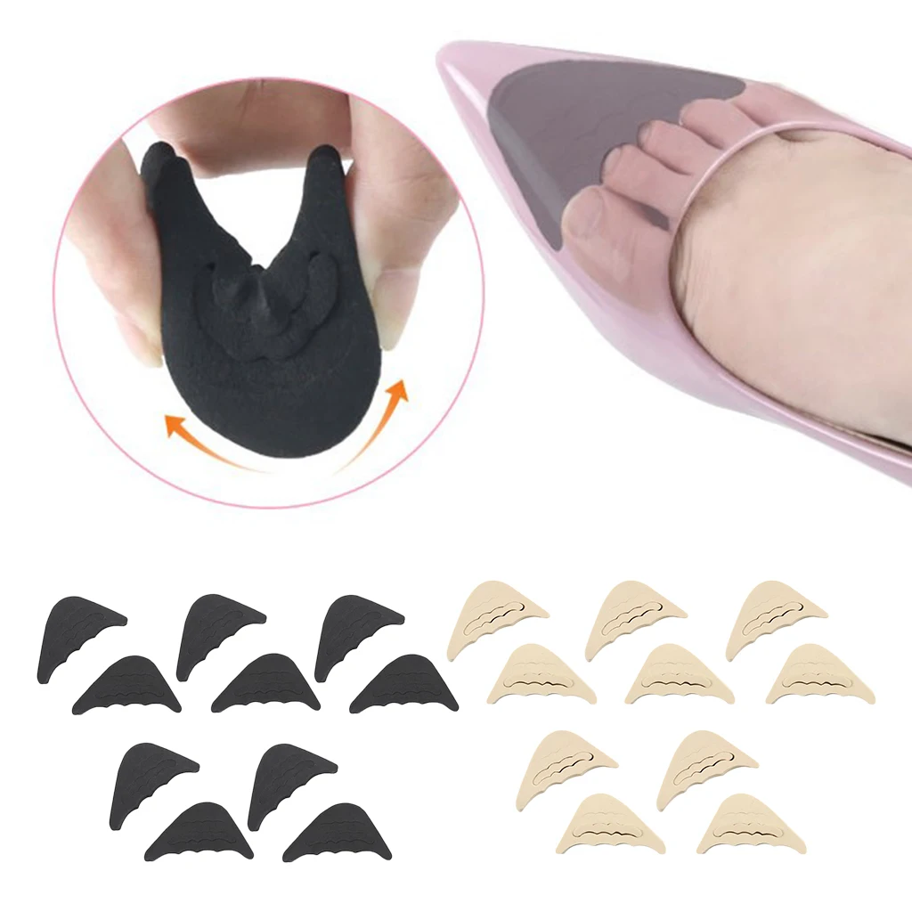 

5Pairs Forefoot Insert Pads Toe Filler Inserts Toe Plug Flats Sneakers