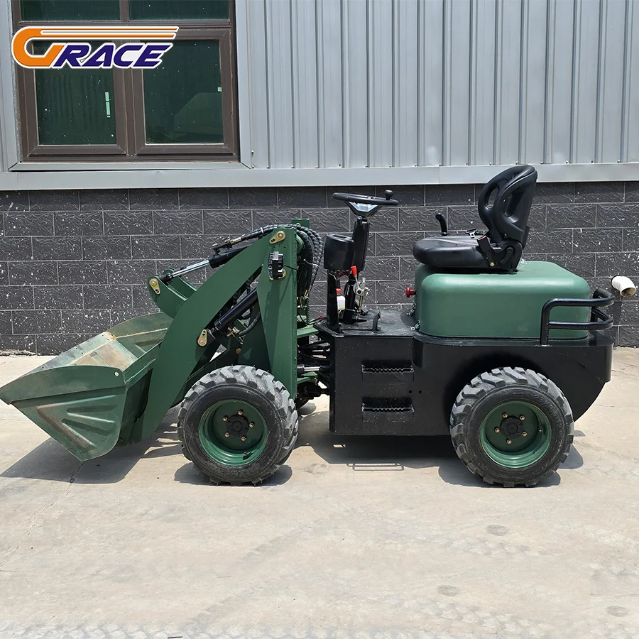 الجملة جرافة انزلاقية صغيرة مع 4 في 1 وكيل توظيف دلو Minicargador كفاءة تشغيل عالية جرافة انزلاقية التوجيه