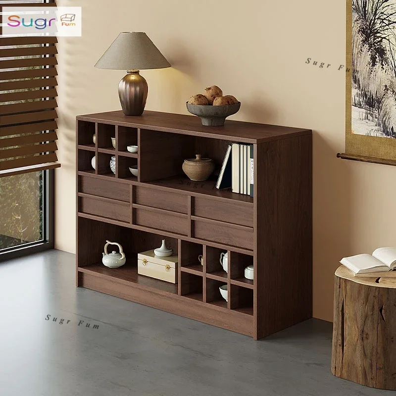 

Китайская стойка Bogu из цельного дерева, небольшой чайный шкаф, стойка для чайного сервиза, полка для витрины Duobao Pavilion, простой шкаф для хранения, низкий шкаф