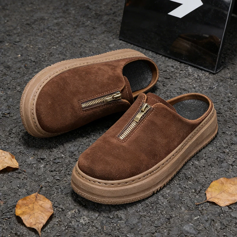 

Мужская повседневная обувь без шнурков, новая летняя дышащая легкая обувь для прогулок на открытом воздухе с мягкой подошвой, модные молодежные полутапочки в стиле джокер