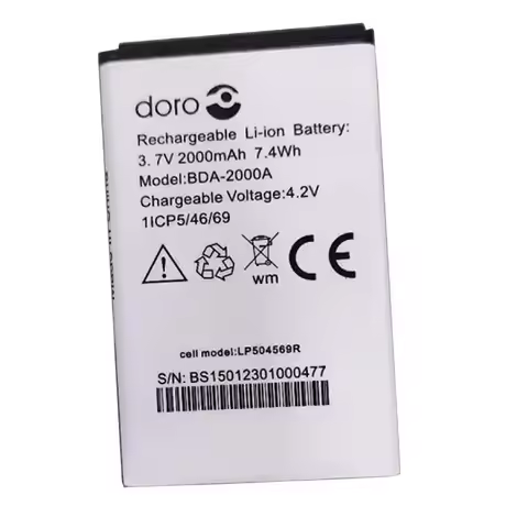 2000mAh Battery for doro BDA-2000A battery Replacement