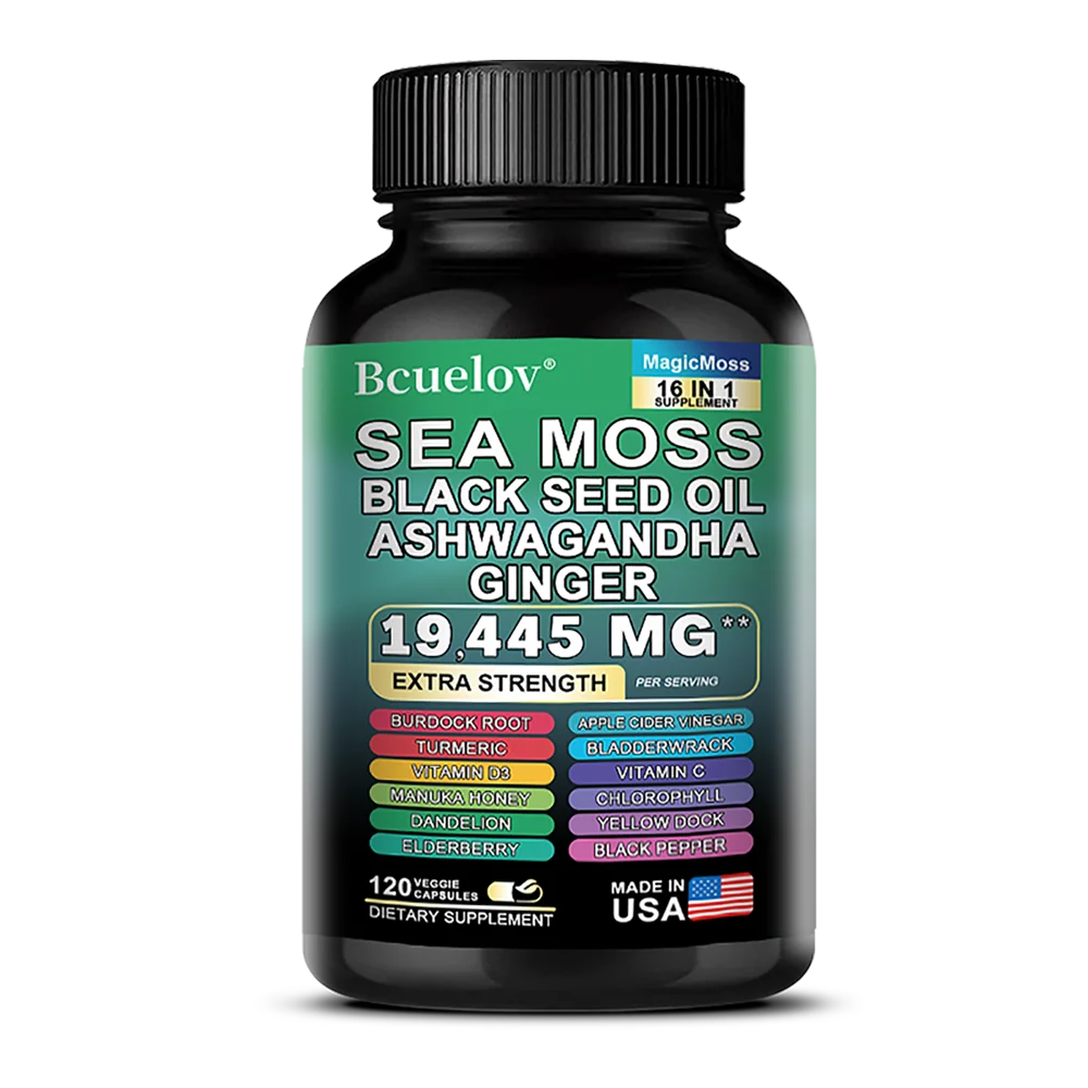 

Shilajit for Men and Women - with Sea Moss, Ashwagandha, Black Seed, Turmeric - Promotes Energy Boost & Immune Support