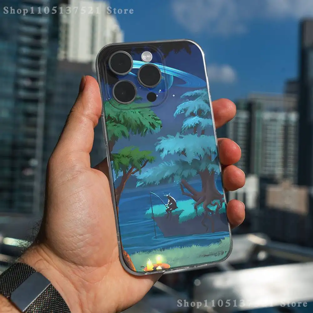 حافظة هاتف O-Outer Wilds Game لهاتف iPhone 17,16,15,14,13,12,11 Pro,Max,Plus,X,XS,XR,SE4,E غطاء ناعم شفاف صغير