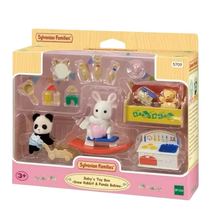 Sylvanian Families Doll Anime Elephant Girl Baby Series Figure Furniture Set Pvc Statue Model Collection Ornaments Doll Gift Toy