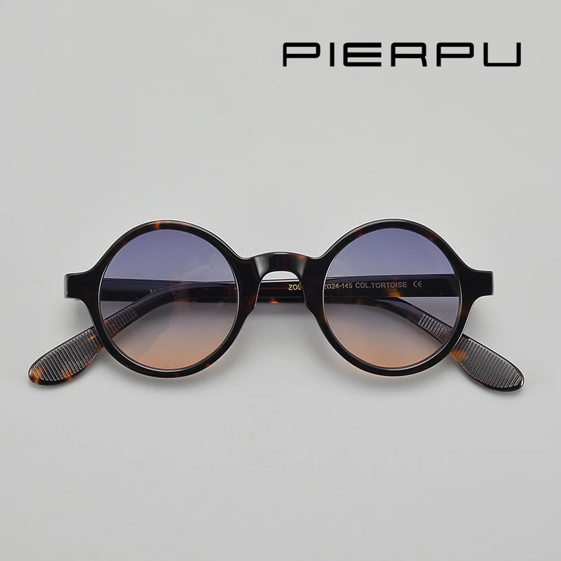 Vintage Classic Fashion Acetate Round Sunglasses Japan Brand Designer Sun Glasses Women Trendy polarized Sunglasses UV400