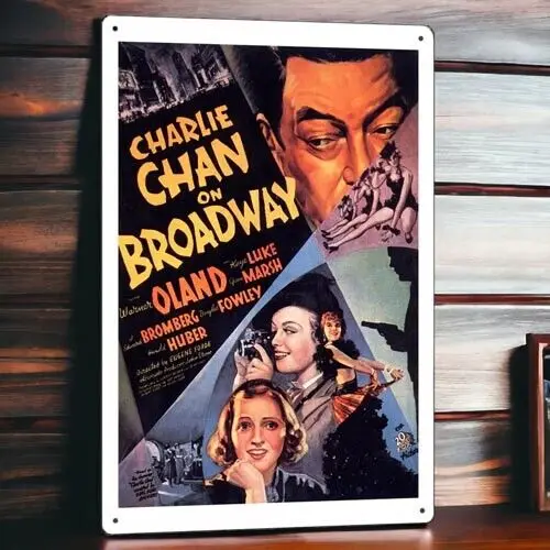 Charlie Chan on Broadway Metal Movie Poster Tin Sign Plaque Film 8