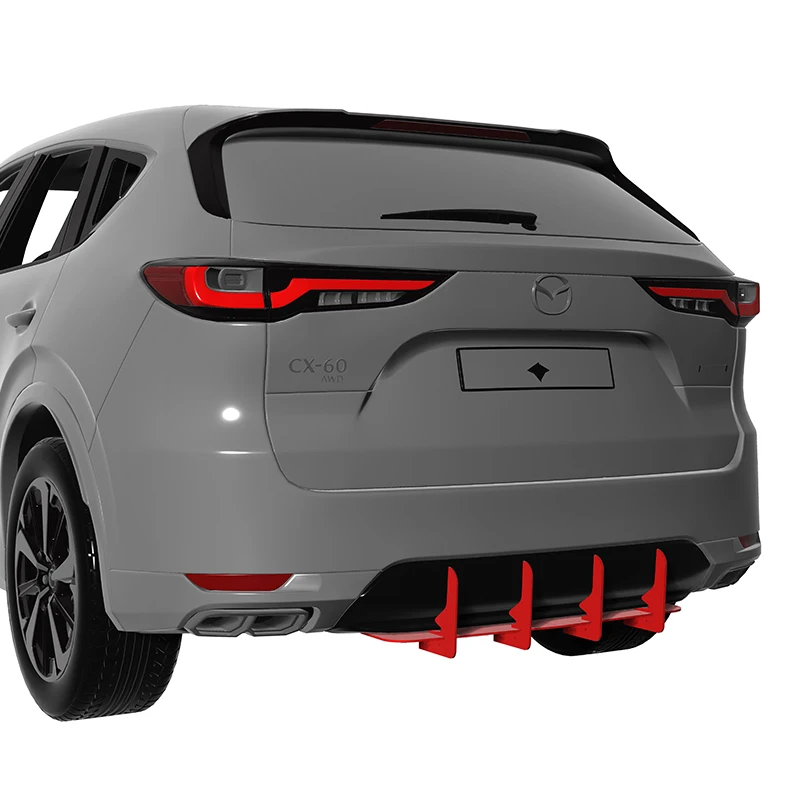 

Fit Mazda CX-60 2022--2024 Year Rear Diffuser Bumper Lips Spoiler Splitter Body Kit Accessories