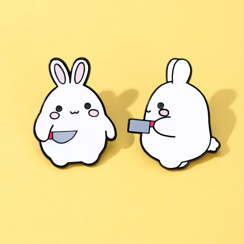

New Hot Selling Cartoon Rabbit Metal Brooch Badge Pins Decoration for DIY Clothes Bags Shoes Hat Scarf T-shirt Jeans