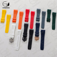25mm-20mm Silicone Watch Strap For RM35 RM36 RM50 RM52 RM57 RM011 Watch band Screw Hole Convex Interface Rubber Watch Strap