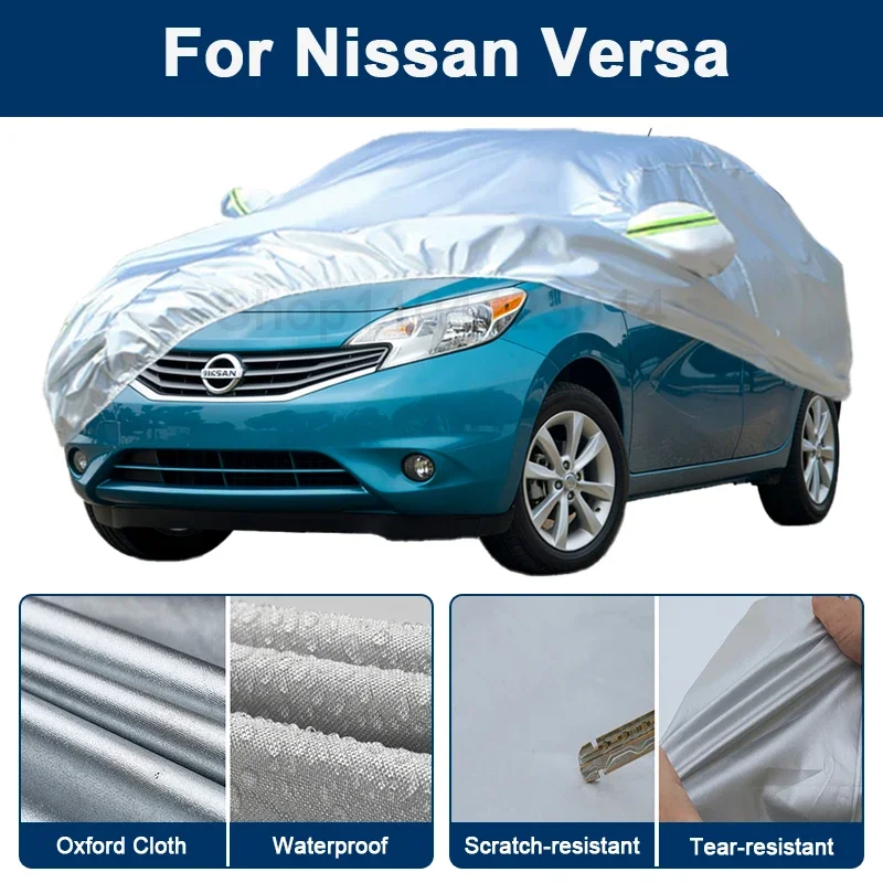 

Outdoor Full Car Cover For Nissan Versa with Reflective Strips Waterproof Snowproof Dustproof UV Protection Exterior Accessories