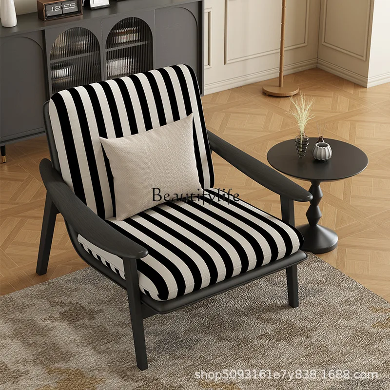 Wohnzimmer Balkon abnehmbarer französischer Retro-Freizeitstuhl aus Eschenholz und Massivholz