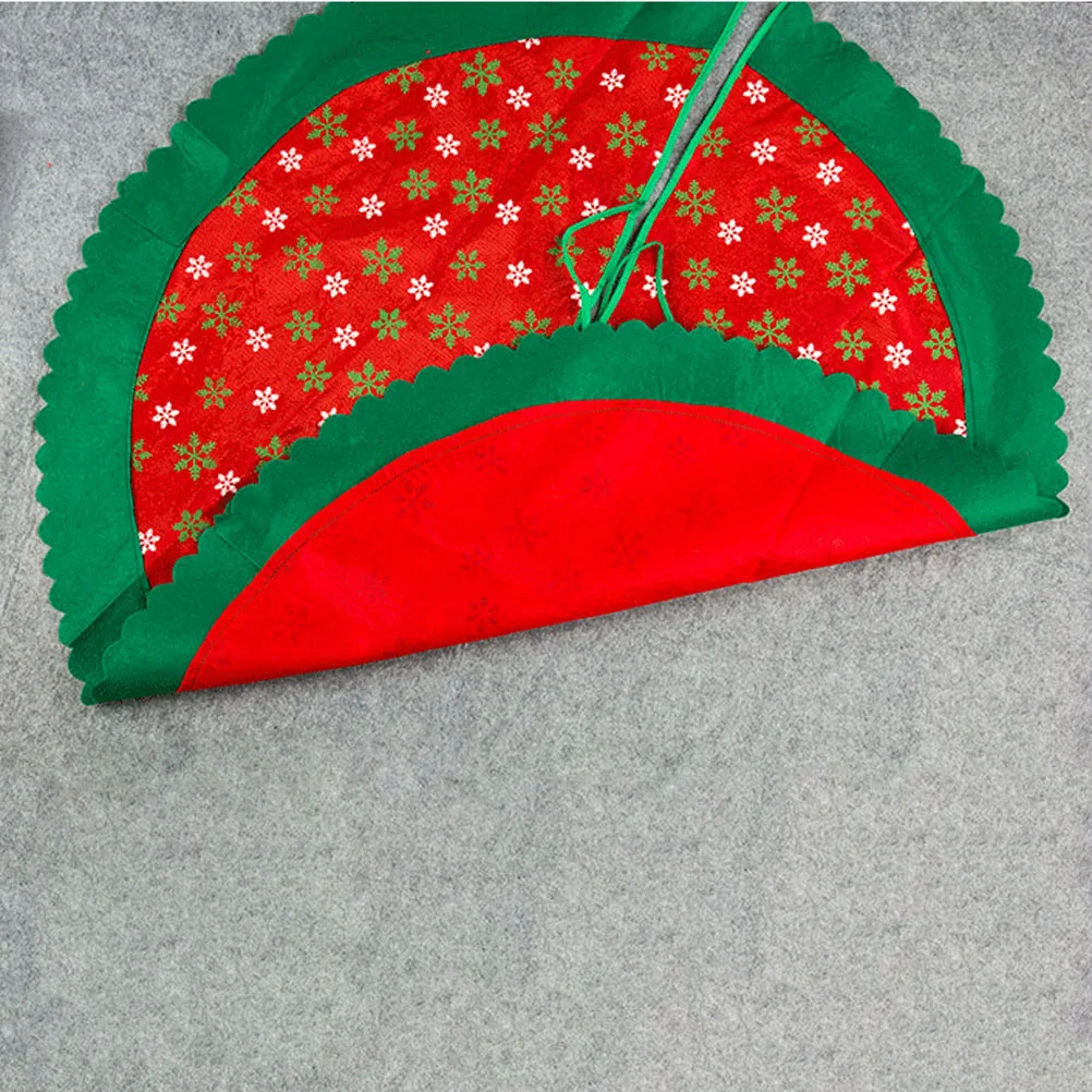 

Round Christmas Tree Skirt Decorative Snowflake Ornament Xmas Carpet Accessory 60cm Diameter Hide Stand Debris