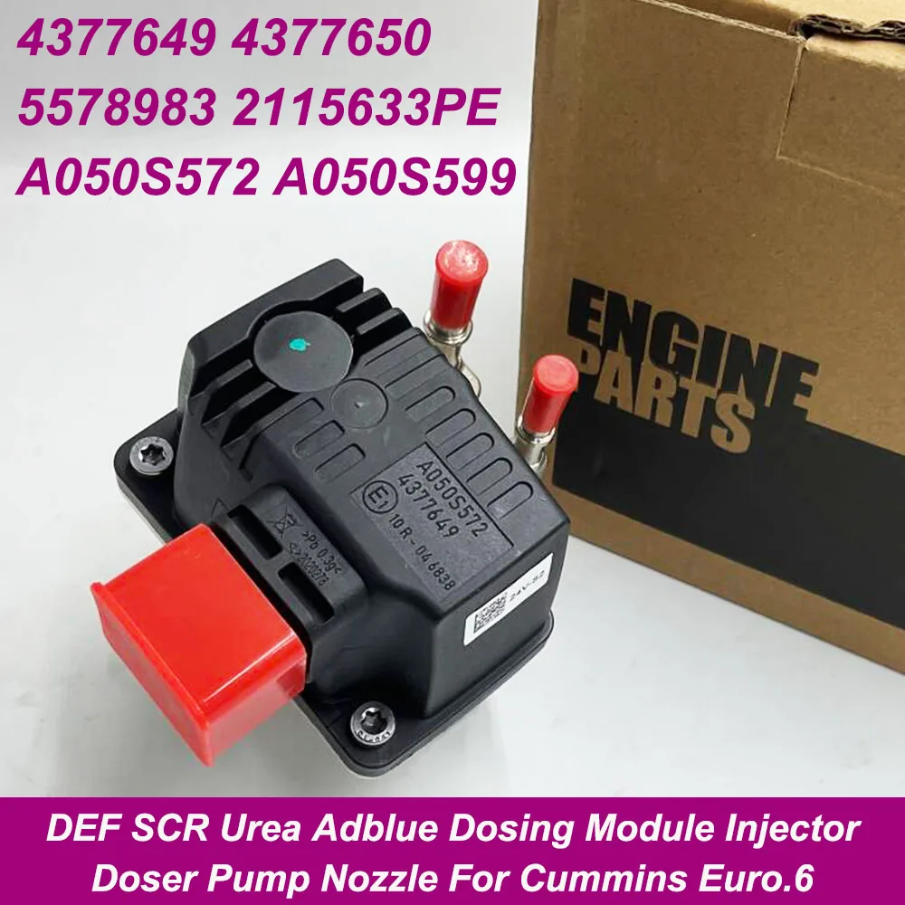 

High Quality AdBlue Urea Injector Dosing Module Pump Nozzle for Cummins OEM 4377649 A050S572 578982 4377650 A050S599 5578983