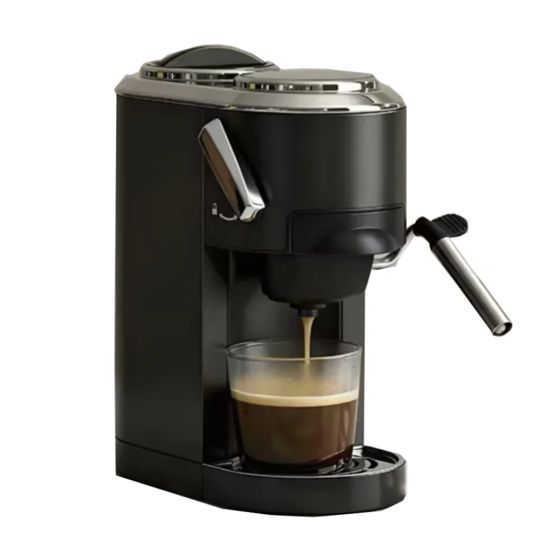 Mini Espresso Machine with Cold & Hot Brew, Semi-Automatic Coffee Maker with Milk Frother, Compact Home Espresso Maker for Cappu