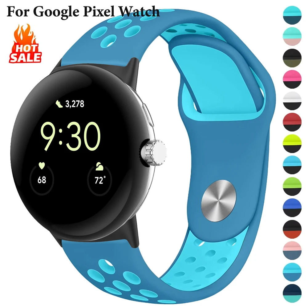 �y�Z�[�����zGoogle Pixel Watch 3 2 1 41mm�Ή� �X�g���b�v �ʋC���o���h Pixel Watch 3 45mm�Ή� �V���R�� �X�|�[�c ���X�g�o���h �u���X���b�g �A�N�Z�T���[