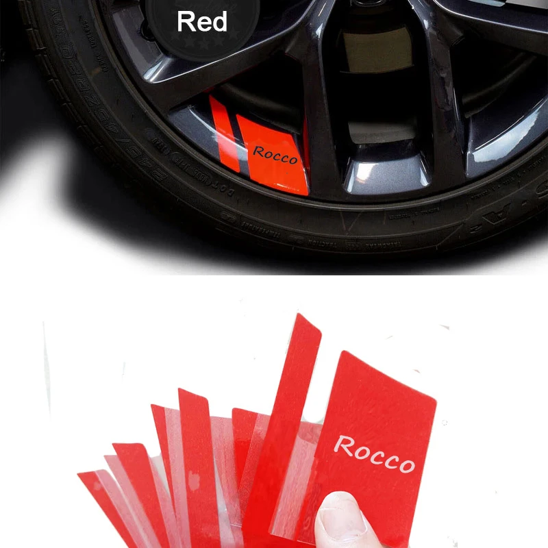 6Pcs Car Wheel Stickers For Volkswagen VW Scirocco R GTI