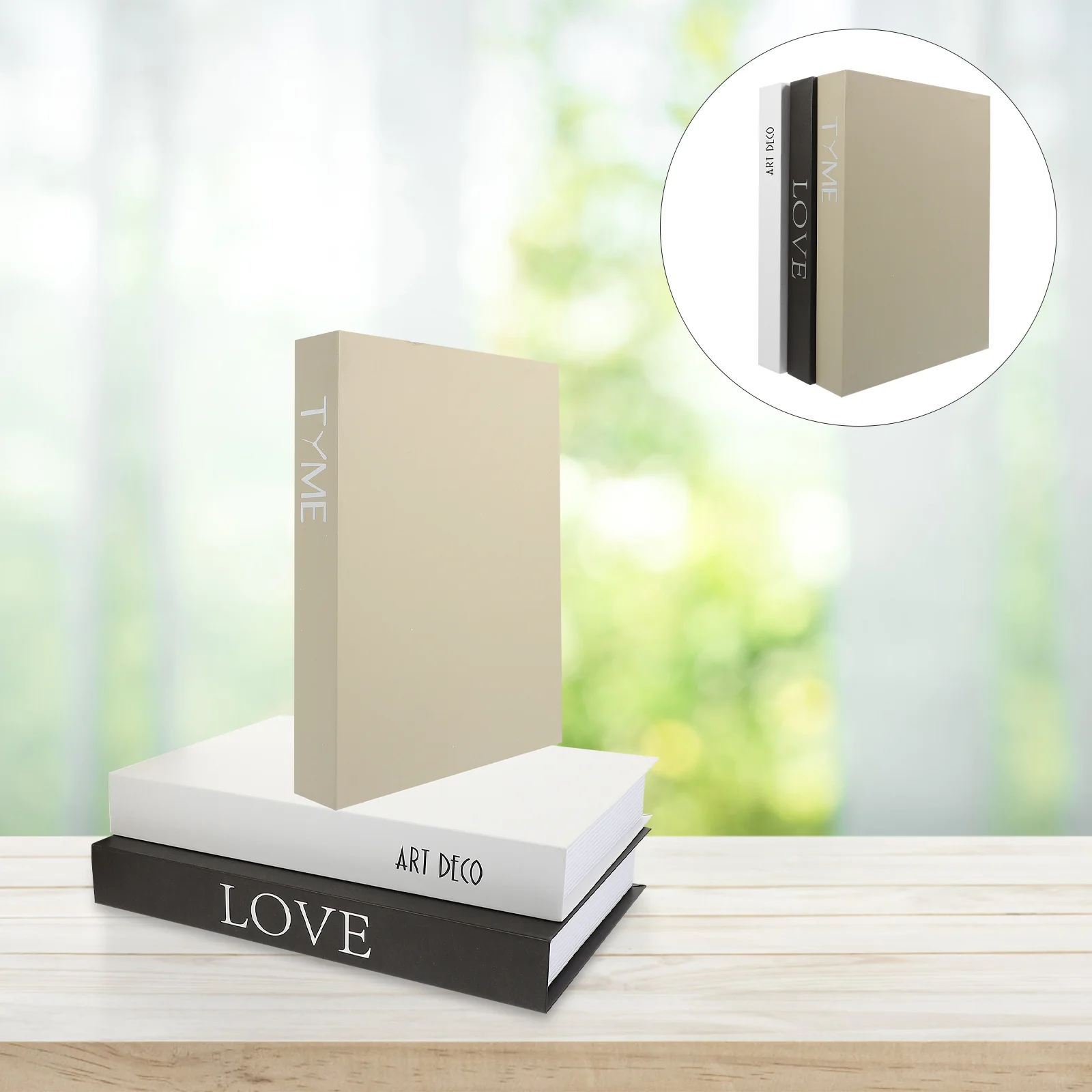 3 Pcs Imitation Book Decoration Tabletop Ornament Photo Prop Desktop Retro Bookshelf Room Paper Jam Simulation Adornment Office