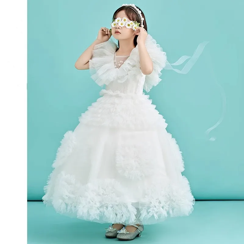 2024 Teenmiro Princess Evening Dress for Teenage Girls Children Fluffy Tulle Tutu Dresses for Parties Kids Grad Night Ball Gown